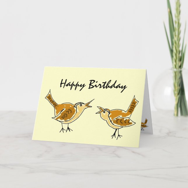 Tarjeta AL- Wren Happy Birday Card (Anverso)