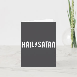 Tarjeta Alabado sea Satanás estrella de rock