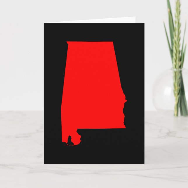 Tarjeta Alabama negro y rojo (Anverso)