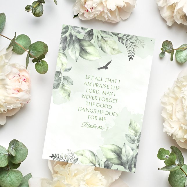 Tarjeta Alabemos al Señor Salmo 103:2 (Subido por el creador)