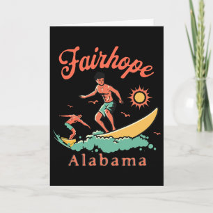 Tarjeta Alama Fairhope Surfista Al Surf Vacaciones Playa 