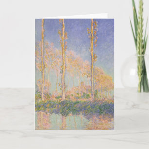 Tarjeta Álamos, paisaje impresionista, Claude Monet