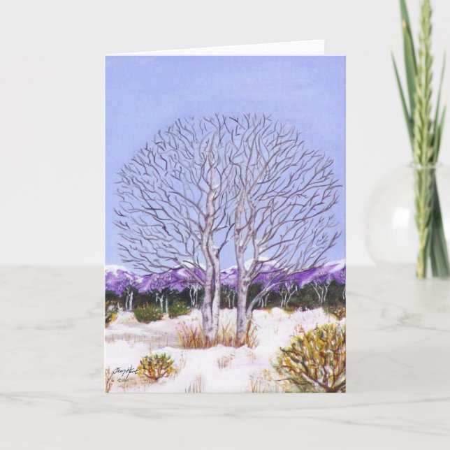 Tarjeta Álamos tembloses gemelos (Anverso)