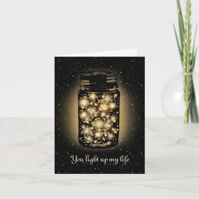 Tarjeta Alarma De Luciérnagas Con Estrellas Nocturnas (Anverso)