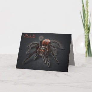 Tarjeta Alarma tarántula araña arachnofobia envejecida