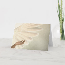 Tarjeta Alas Ángel Hermosas - Cuidado y calma