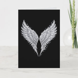 Tarjeta Alas de Ángel Brillantes y Salvajes