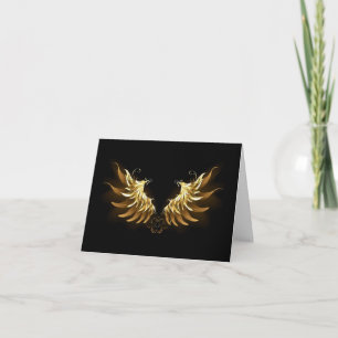 Tarjeta Alas del Ángel de Oro sobre fondo negro