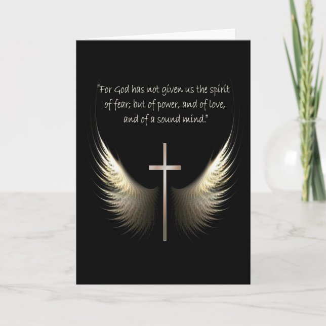 Tarjeta Alas del Espíritu Santo con personalizado de la (Anverso)