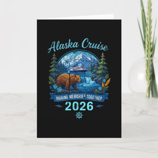 Tarjeta Alaska Cruise 2026 Making Memories Together Design (Anverso)