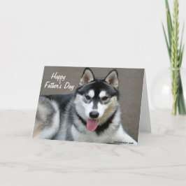 Tarjeta Alaskan Malamute celebra el Día del Padre