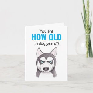 Tarjeta Alaskan Siberian Husky Funny Dog Lover Cumpleaños