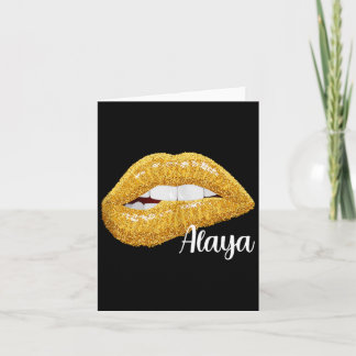 Tarjeta Alaya - Regalo de primer nombre sin mangas