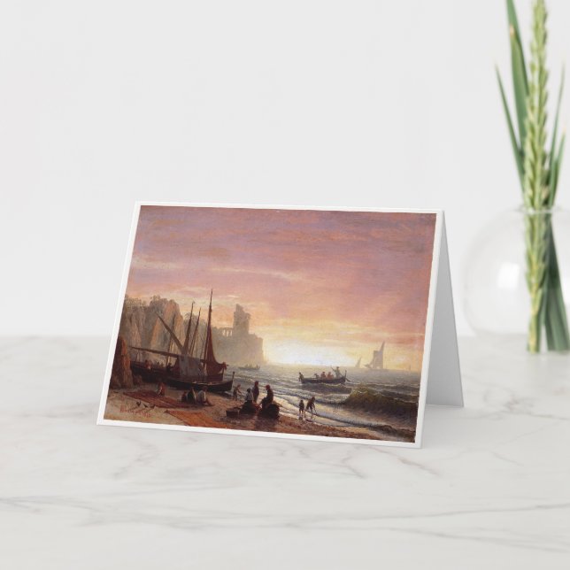 Tarjeta Albert Bierstadt es la flota pesquera (Anverso)