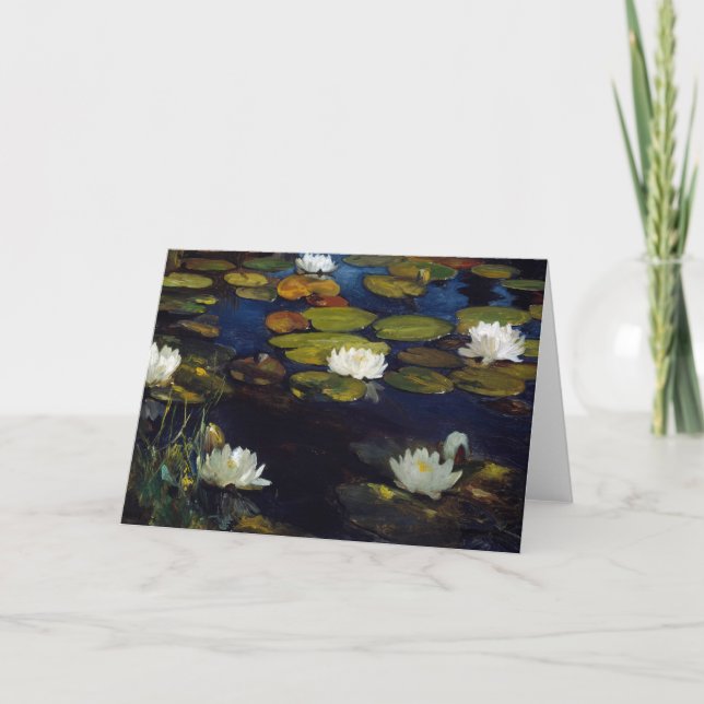 Tarjeta Albert Edelfelt - Water Lilies, Estudio (Anverso)