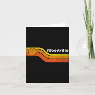 Tarjeta Albertville - Gráfica Retro Hombres Mujeres Años 7