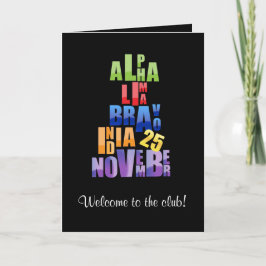 Tarjeta Albin 25 Alfabeto fonético