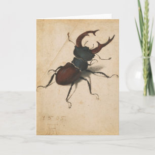 Tarjeta Albrecht Durer Stag Beetle Arte de época renacenti