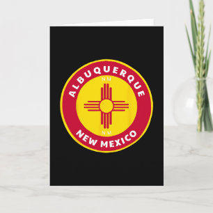 Tarjeta Albuquerque Nuevo México Nm Zia Bandera Orgullo Dg