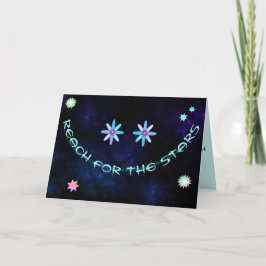Tarjeta Alcanzar las estrellas con una gran sonrisa