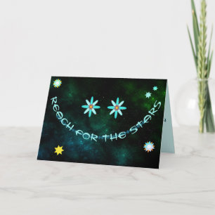 Tarjeta Alcanzar las estrellas con una gran sonrisa