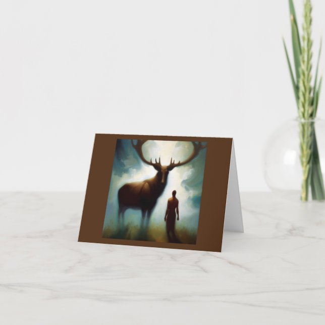 Tarjeta Alce animal espiritual 1 (Anverso)