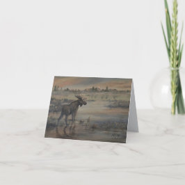 Tarjeta Alce majestuoso - Pintado a mano