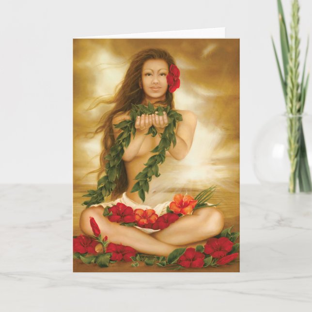 Tarjeta Alcohol de la hawaiana del artista fino Lorri (Anverso)