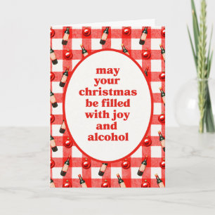 Tarjeta Alcohol de Navidad