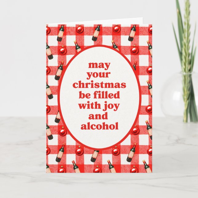 Tarjeta Alcohol de Navidad (Anverso)