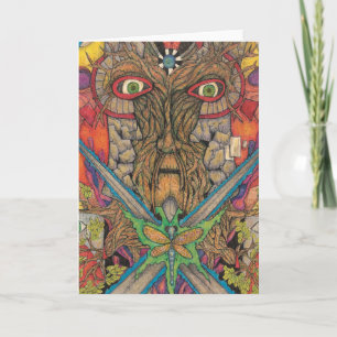 Tarjeta Alcohol del Shaman - el hombre verde
