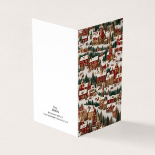 Tarjeta Aldea de los Navidades temáticos de vacaciones