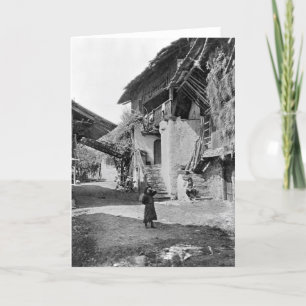 Tarjeta Aldea de Valais, principios del siglo XX