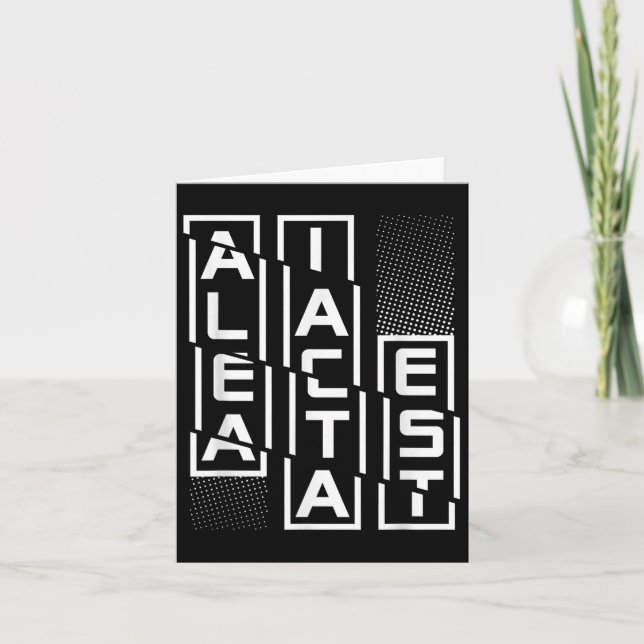 Tarjeta Alea Iacta Est Latin Phrase Language Motivation Sa (Anverso)