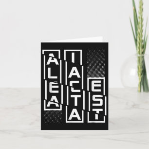Tarjeta Alea Iacta Est Latin Phrase Language Motivation Sa