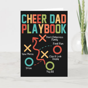 Tarjeta Alegra Papá Libro de jugadas Papá de porristas Día