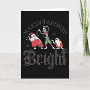 Tarjeta Alegrando Espíritus Brillantes Navidad Fantasmas E