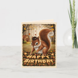 Tarjeta Alegre ardilla virgen Cute