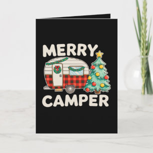 Tarjeta Alegre Campista Vintage Adorno Árbol de Navidad Na