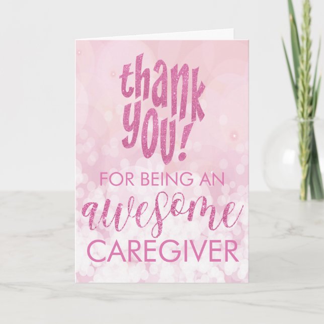 Tarjeta Alegre Cuidador Gracias Apreciación (Anverso)