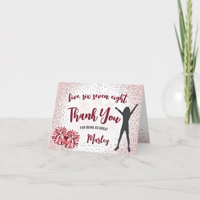 Tarjeta Alegre cumpleaños Rosado Gracias (Anverso)