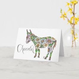Tarjeta Alegre Daisy Donkey De Sherry Jarvis Coche Doblado