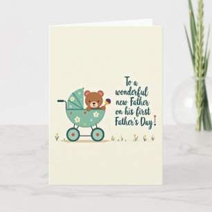 Tarjeta alegre del día del padre floral