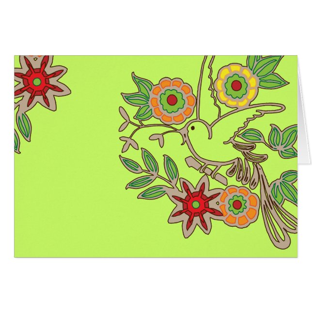 Tarjeta alegre del pájaro (Anverso (Horizontal))