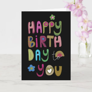 Tarjeta Alegre feliz cumpleaños para ti