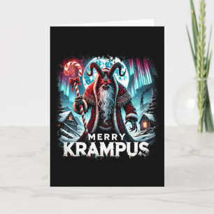Tarjeta Alegre Krampus Mítico Navidad Xmas Horror Kramp