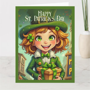 Tarjeta Alegre Leprechaun - San Patricio