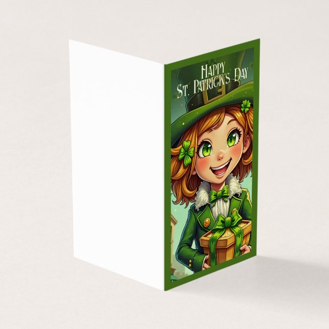 Tarjeta Alegre Leprechaun - San Patricio (Exterior)