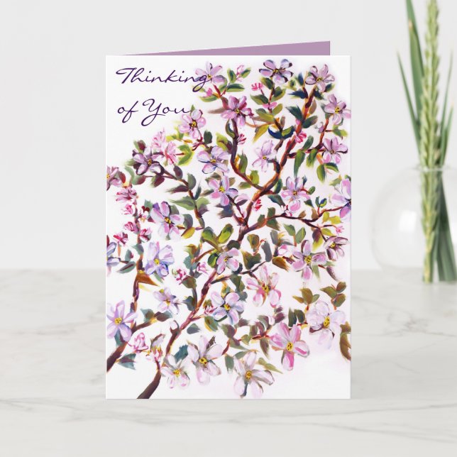 Tarjeta Alegre pintura acrílica de flores de flores de man (Anverso)