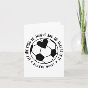 Tarjeta Alégrense los campos Fútbol Fe Cristiano Cortar